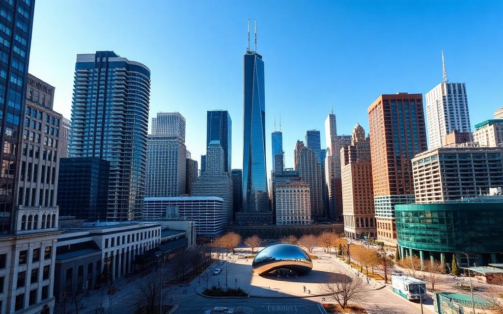 The Loop neighborhood in Chicago, IL