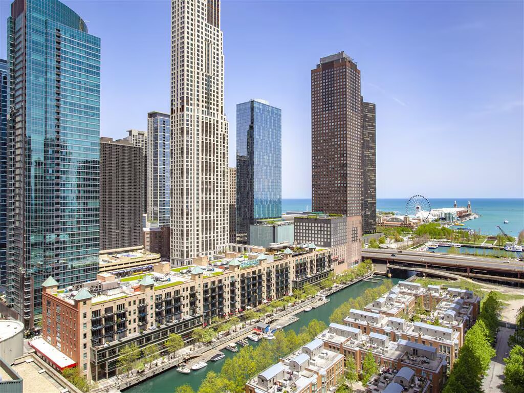 Cityfront Place apartment building in Streeterville, Chicago