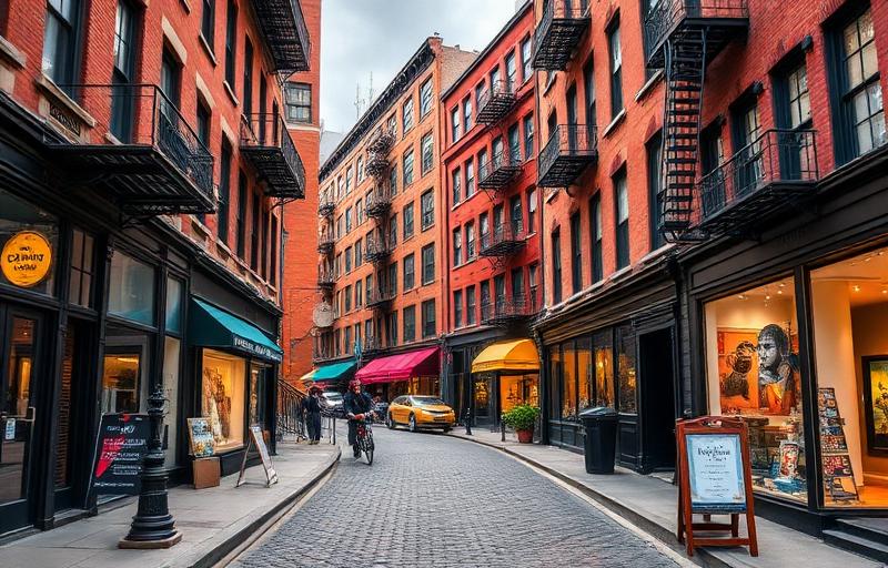 SoHo neighborhood in Manhattan, NY