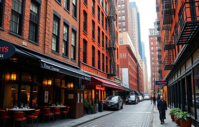 Tribeca neighborhood in Manhattan, NY