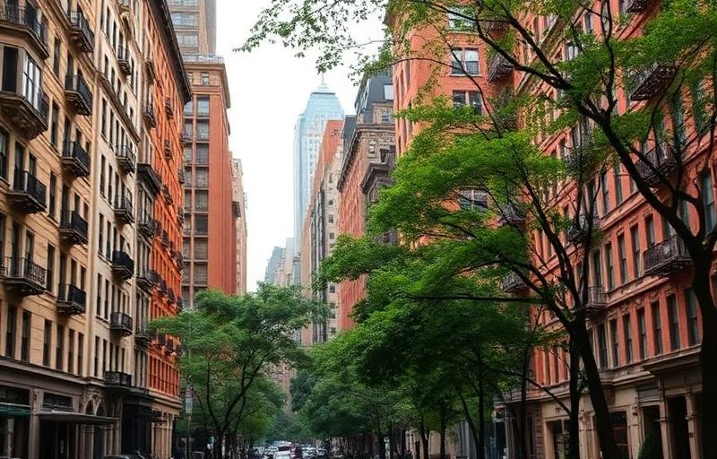 Upper West Side neighborhood in Manhattan, NY
