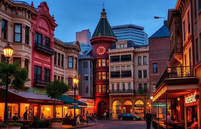 Gaslamp Quarter neighborhood in San Diego, CA