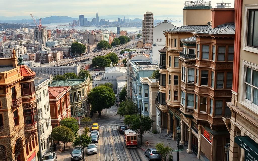 Nob Hill neighborhood in San Francisco, CA