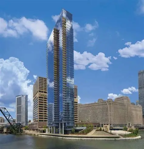 Wolf Point West apartments at 343 W Wolf Point Plaza